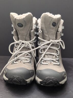 Oboz Bridger B-dry Woman's Gray Winter Hiking Boots,Size